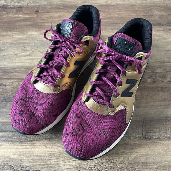 New Balance Revlite 1550 Metallic Gold Magenta Floral WL1550MA Women’s Size 10 B - Picture 1 of 9